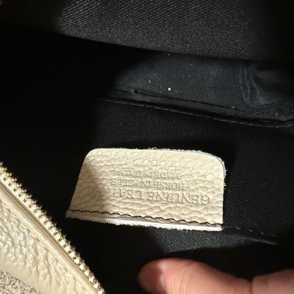 Italian Leather Crossbody Bag Purse Ivory/Cream Boutique - Picture 3 of 3